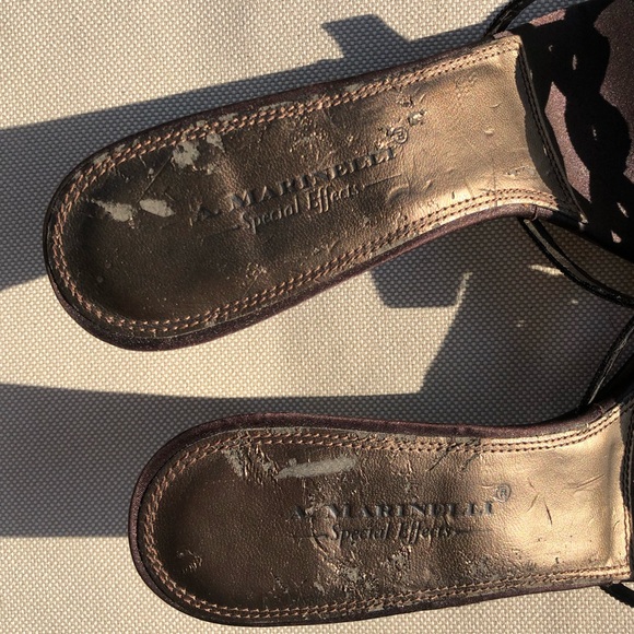 Strappy Brown Kitten Heel Sandal - Picture 5 of 6